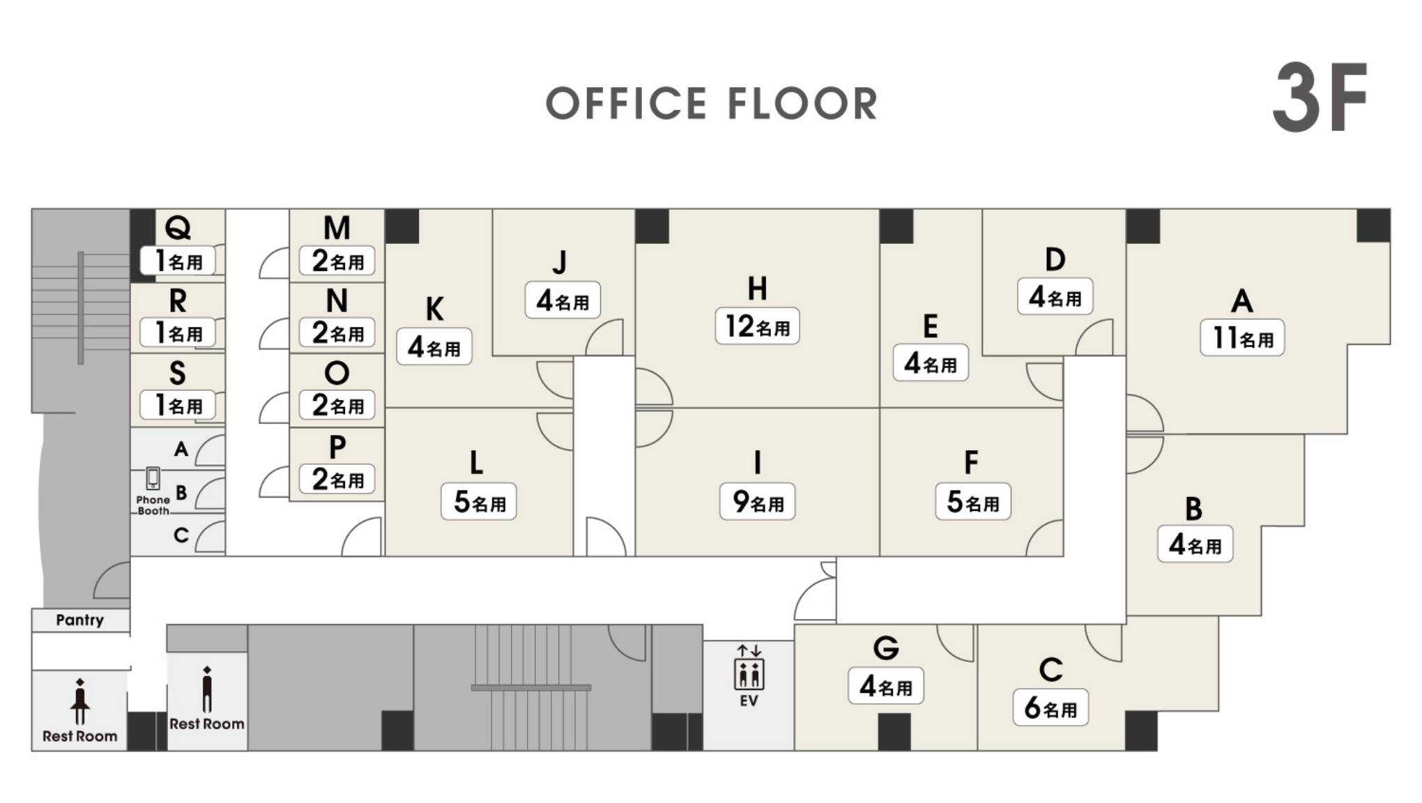 3Fフロアマップ