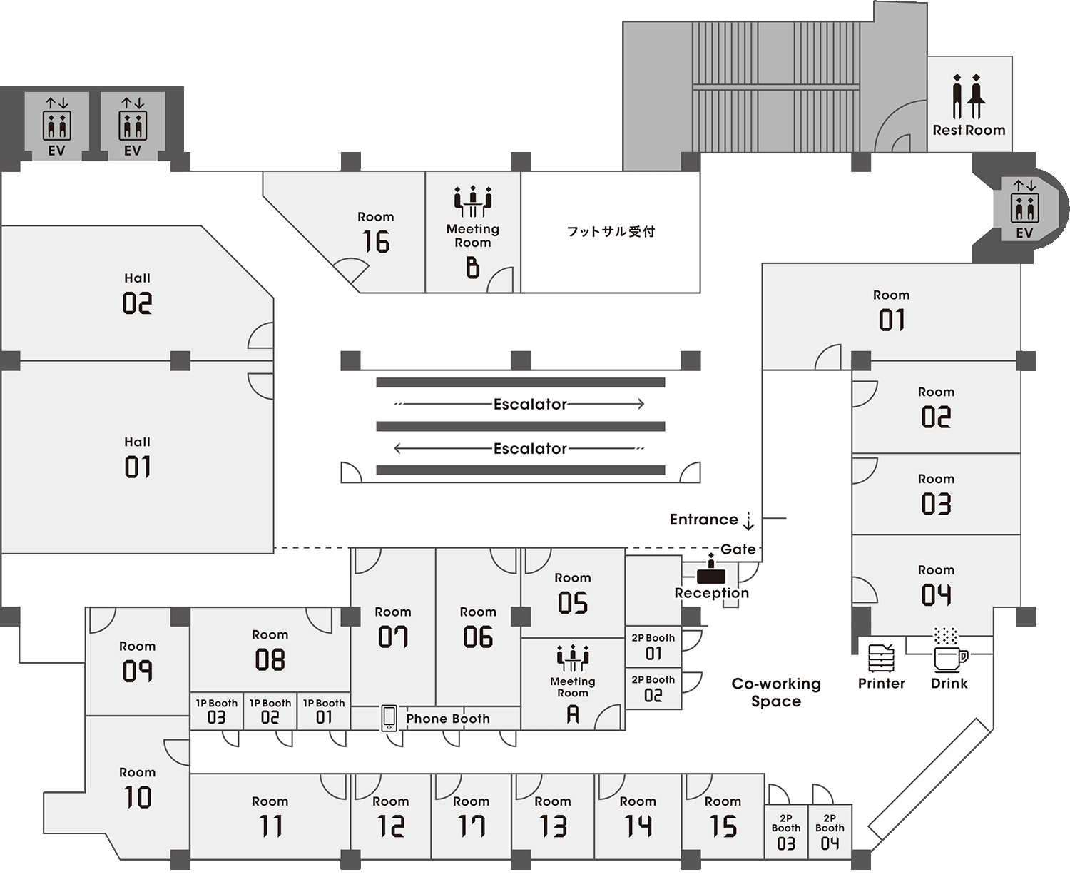 The Company ミーナ天神店 8F FLOOR MAP
